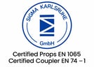 Certified Props EN 1065 / Certified Coupler EN 74-1