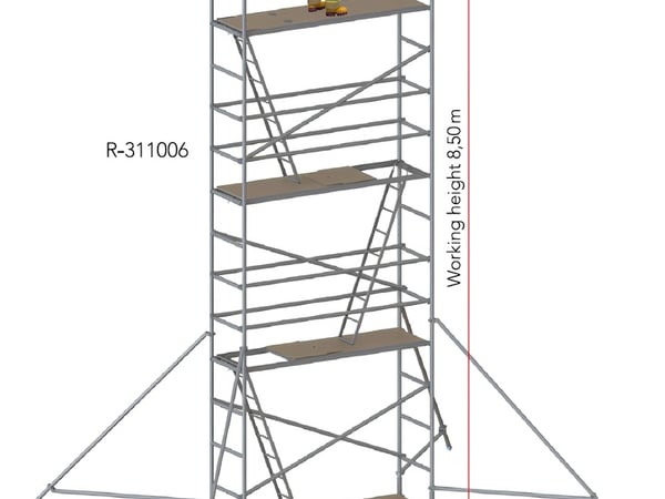RALUTECH Rolling Tower 75 × 250 cm, R-311006