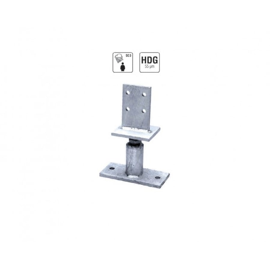 Adjustable T-Type Post Support With Base Plate
