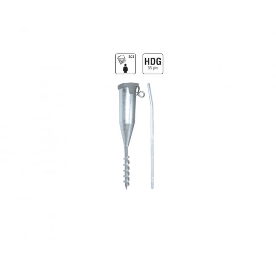 Spiral Pole Anchor For Round Post
