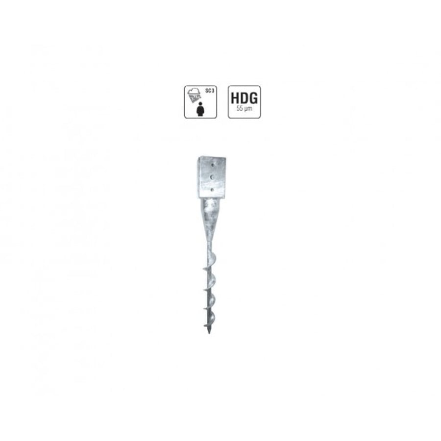 Spiral Pole Anchors For Square Post