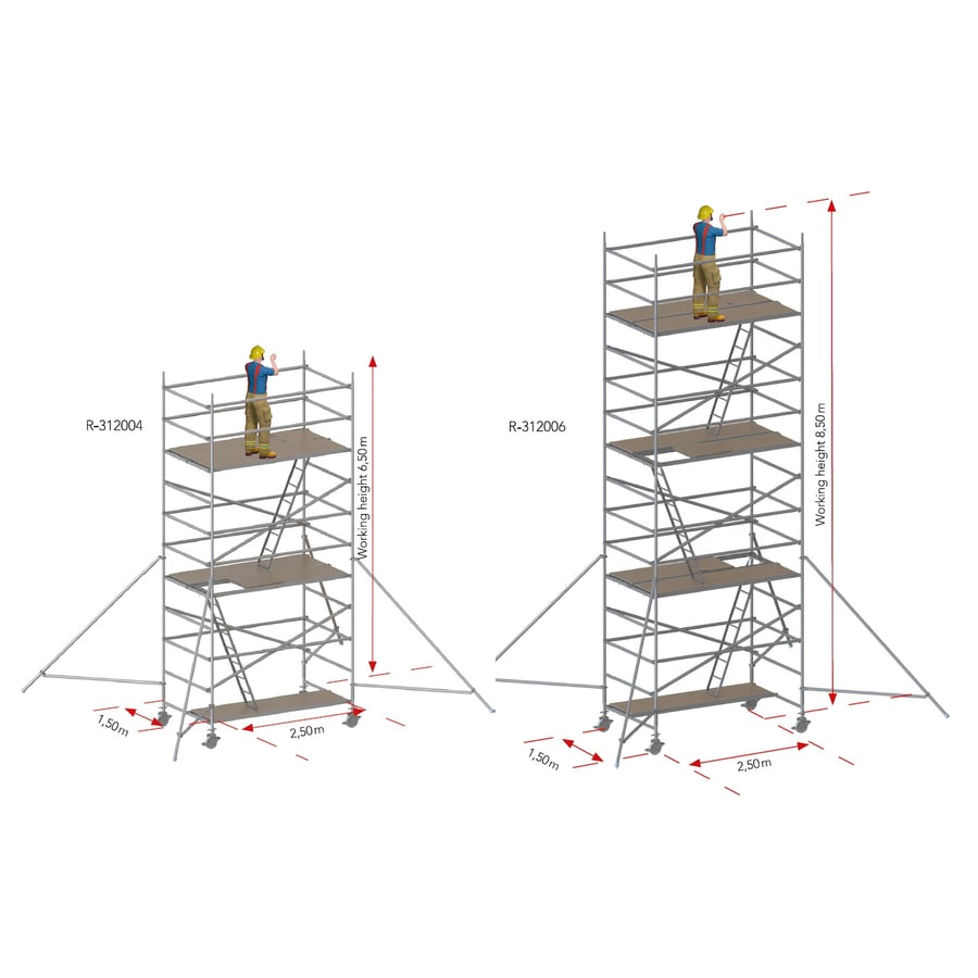 RALUTECH Rolling Tower 150 × 250 cm, R-312004